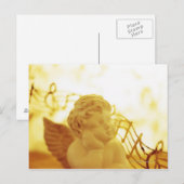 Cherub-Statue Postkarte (Vorne/Hinten)
