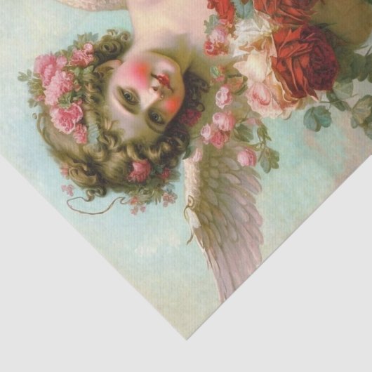 Cherub und Rose Seidenpapier (Ausschnitt)