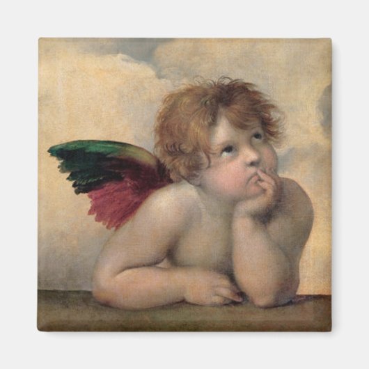 Cherub von Sistine Madonna nach Raphael Magnet (Vorne)