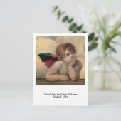 Cherub von Sistine Madonna nach Raphael Postkarte (Stehend Vorderseite)