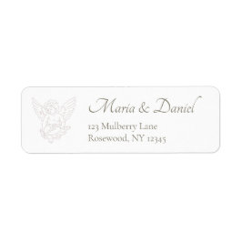Cherub Wedding Return Address Label