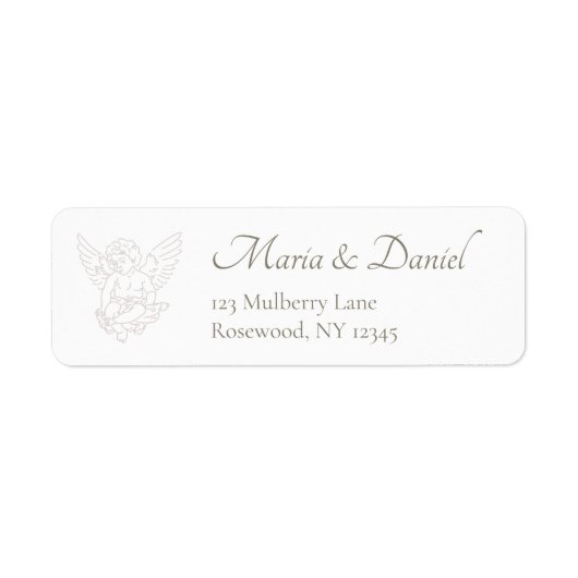 Cherub Wedding Return Address Label (Vorne)
