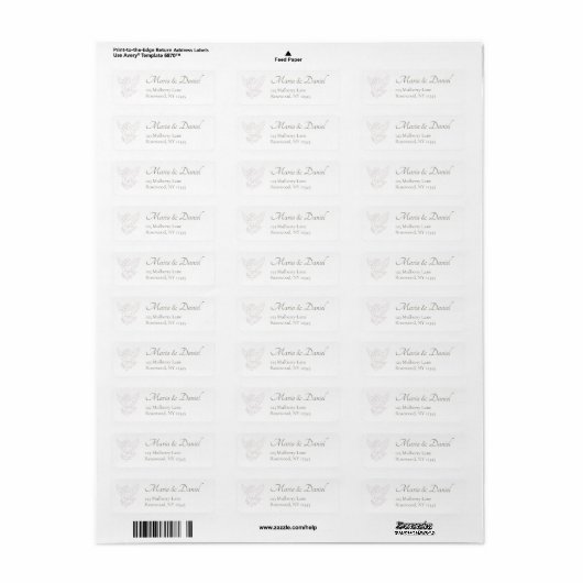 Cherub Wedding Return Address Label (Vorne)