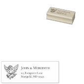Cherub Wedding Return Label Briefmarke Gummistempel (Stempel)