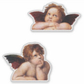 Cherubim, geflügelte Engel Gemälde von Raffael  Aufkleber (Vorderseite)