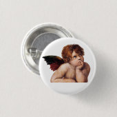 Cherubinen, geflügelte Engel Gemälde von Raffael Button (Vorne & Hinten)
