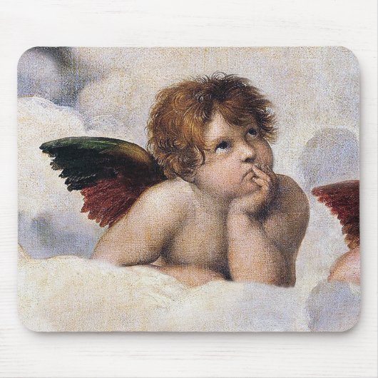 Cherubinen, geflügelte Engel Gemälde von Raffael Mousepad (Vorne)