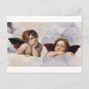 Cherubinen, geflügelte Engel Gemälde von Raffael  Postkarte