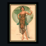 Cherubini, Art-Deco "Reisende Mädchen" Poster<br><div class="desc">Art-Deco-Print der 1920er Jahre von Luigi Cherubini "Traveling Girl" Poster</div>