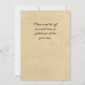 Cherubs auf Büchern Dankeschön Karte (Rückseite)