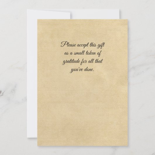 Cherubs auf Büchern Dankeschön Karte (Rückseite)