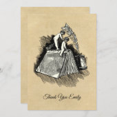 Cherubs auf Büchern Dankeschön Karte (Vorne/Hinten)