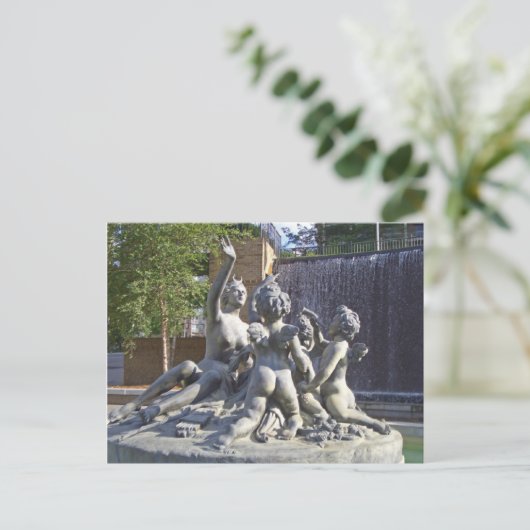 Cherubs Fountain Postkarte (Stehend Vorderseite)