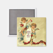 Cherubs Gottes Liebe Magnet (Vorderseite/Rückseite)