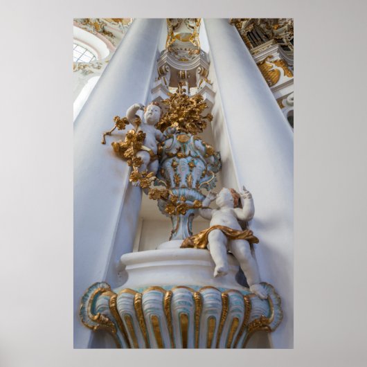 Cherubs in der Wieskirche Poster (Vorne)