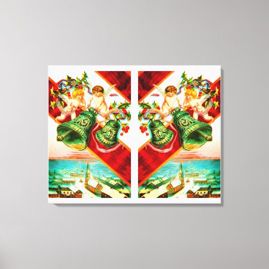 Cherubs klingeln Glocken Leinwand (Vorderseite)