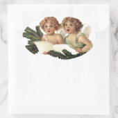 Cherubs Singing Carols Ovaler Aufkleber (Tasche)