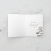 Chervil Braun Hochzeit Blume Mädchen danke Karte (Innenseite)