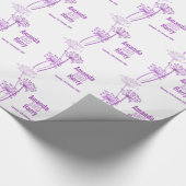 Chervil lila, moderne Hochzeitsnamensartikel Geschenkpapier (Ecke)