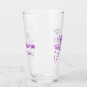 Chervil moderne Blume Grafik lila Gastgeschenk Hoc Glas (Links)