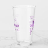 Chervil moderne Blume Grafik lila Gastgeschenk Hoc Glas (Rechts)