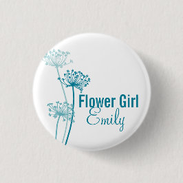Chervil moderne Blume Hochzeit Button / Taste