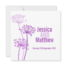 Chervil moderne Blume lila rosa Hochzeit einladen