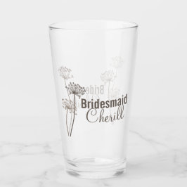 Chervil moderne Blume Tinte Kunst braun Gastgesche Glas