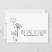 Chervil moderne braune Brautdusche Einladung (Vorderseite)