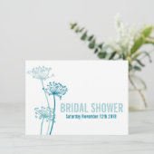 Chervil moderne grafische Brautdusche Einladung (Stehend Vorderseite)