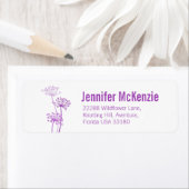 Chervil moderne lila Hochzeitszeitszettel (Insitu)