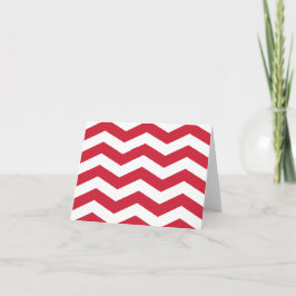 Chery and White Zickzack Note Card - BLANK Karte