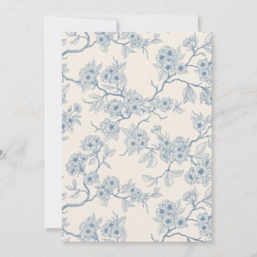 Chery blossom branches in blue and off white (Vorderseite)