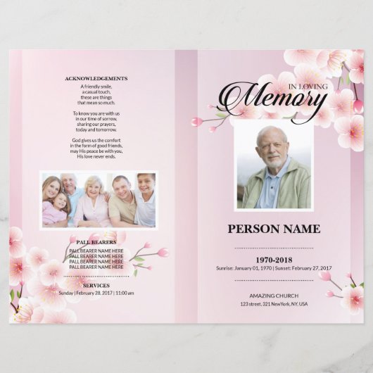Chery Funeral Template (Vorderseite)