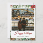 Cheryl Erinnerungen Blumenrahmen Foto Ferienkarte Einladung (Vorderseite)