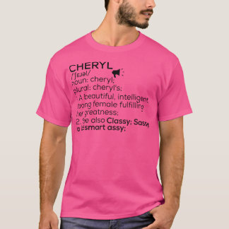 Cheryl Name Definition Cheryl weibliche Bezeichnun T-Shirt