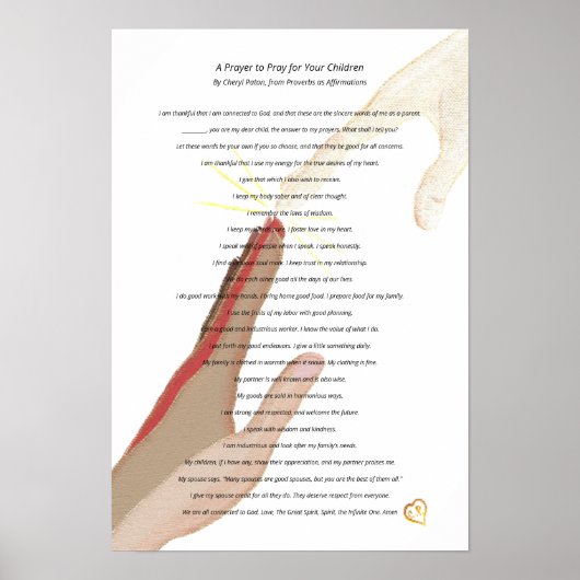 Cheryl Paton betet für Ihre Kinder Poster (Vorne)