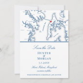 Chesapeake Bay Beach Club Elegantes Foto Save The Date (Vorderseite)