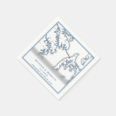 Chesapeake Bay Beach Club Navy Blue Wedding Serviette (Ecke)