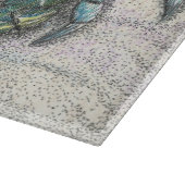 Chesapeake Bay Blue Crab Glas Cutting Board Schneidebrett (Ecke)