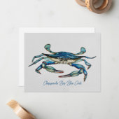 Chesapeake Bay Blue Crab Notecard Mitteilungskarte (Vorderseite/Rückseite Beispiel)