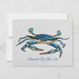 Chesapeake Bay Blue Crab Notecard Mitteilungskarte
