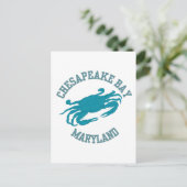 Chesapeake Bay Blue Crab Postkarte (Stehend Vorderseite)