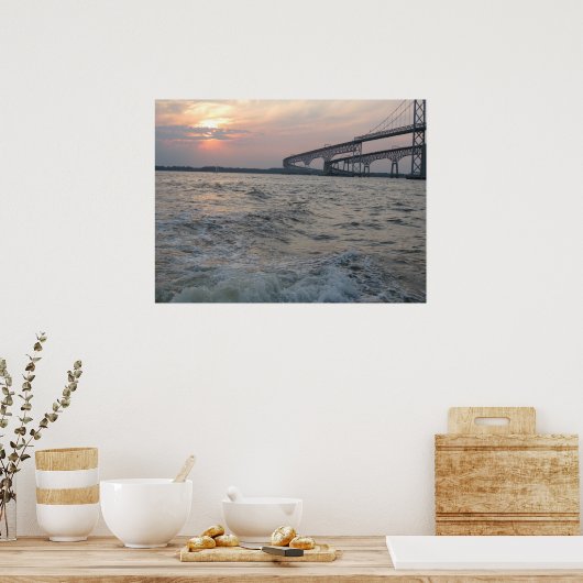 Chesapeake Bay Bridge Foto Poster (Küche)