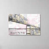 Chesapeake Bay Bridge Maryland Flag Canvas Print Leinwanddruck (Vorderseite)