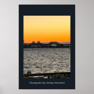 Chesapeake Bay Bridge Maryland Sonnenuntergang Pos Poster