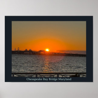 Chesapeake Bay Bridge Maryland Sonnenuntergang Pos Poster