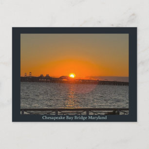 Chesapeake Bay Bridge Maryland Sonnenuntergang Pos Postkarte