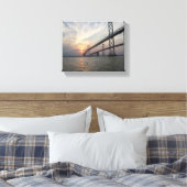 Chesapeake Bay Bridge Sunset Leinwand (Insitu (Schlafzimmer))
