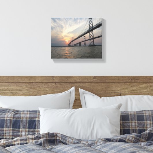 Chesapeake Bay Bridge Sunset Leinwand (Insitu (Schlafzimmer))
